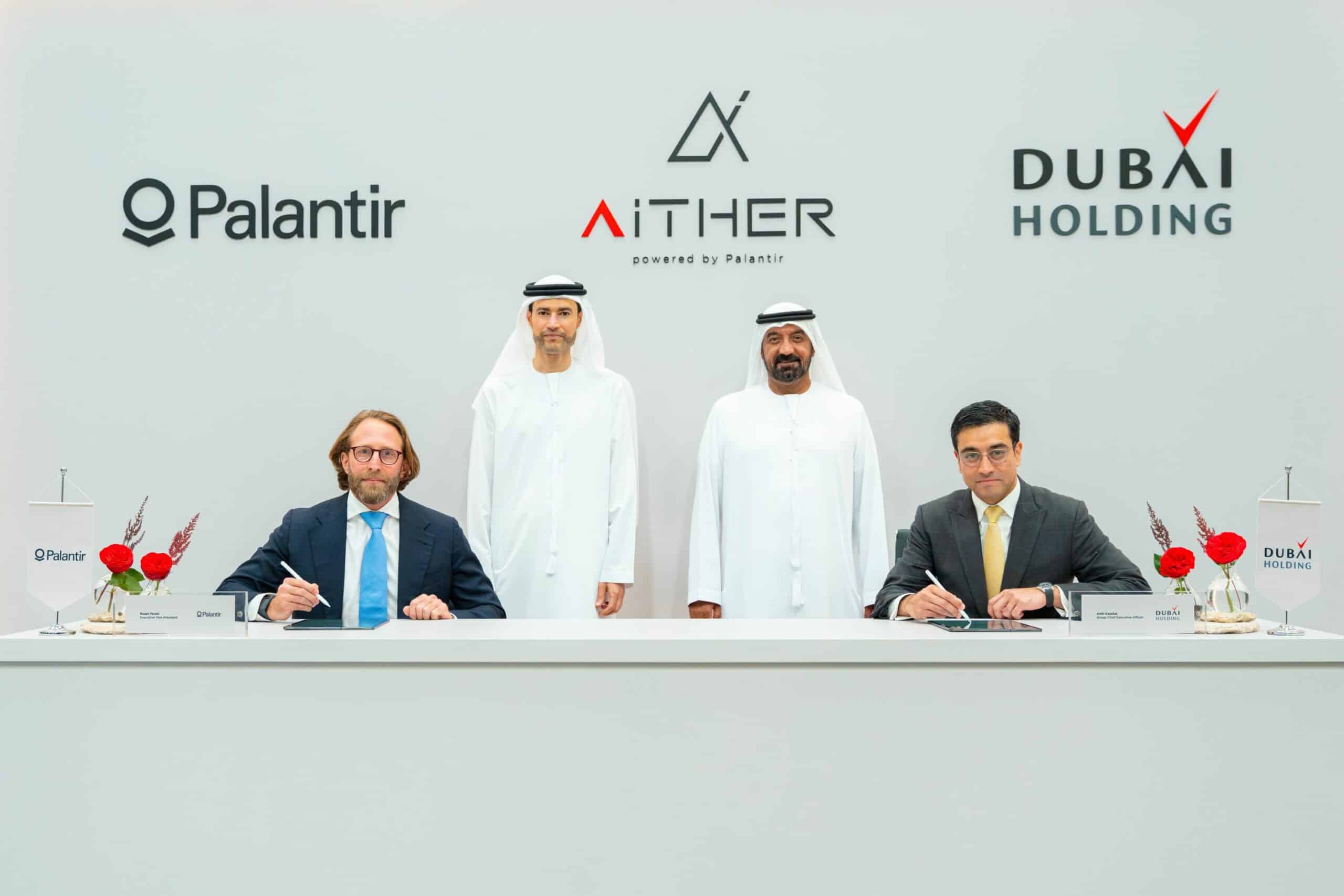 Amit Kaushal, Group Chief Executive Officer of Dubai Holding, and Noam Perski, Executive Vice President at Palantir