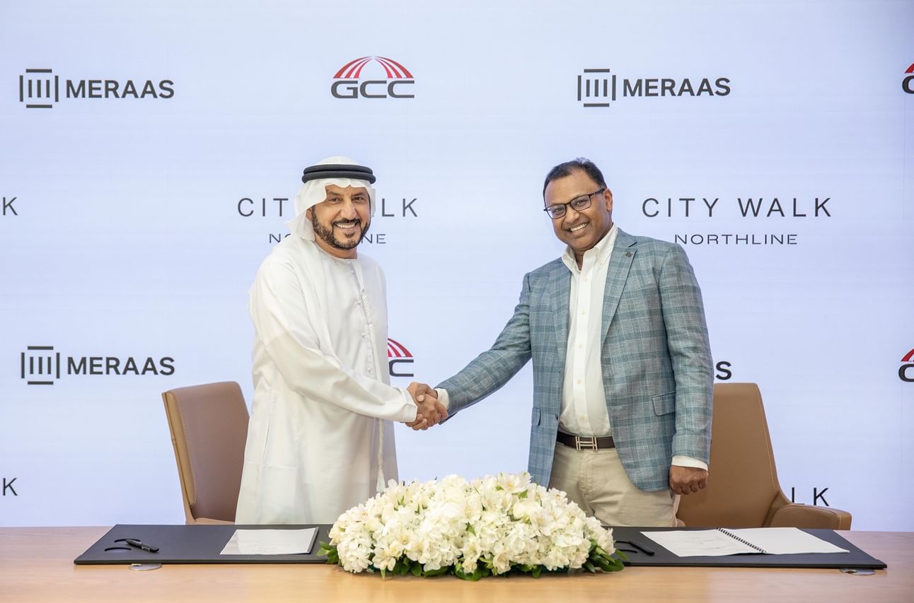 Khalid Al Malik, Chief Executive Officer of Dubai Holding Real Estate & Bipin Chandran, Executive Director and CEO at GCC Contracting