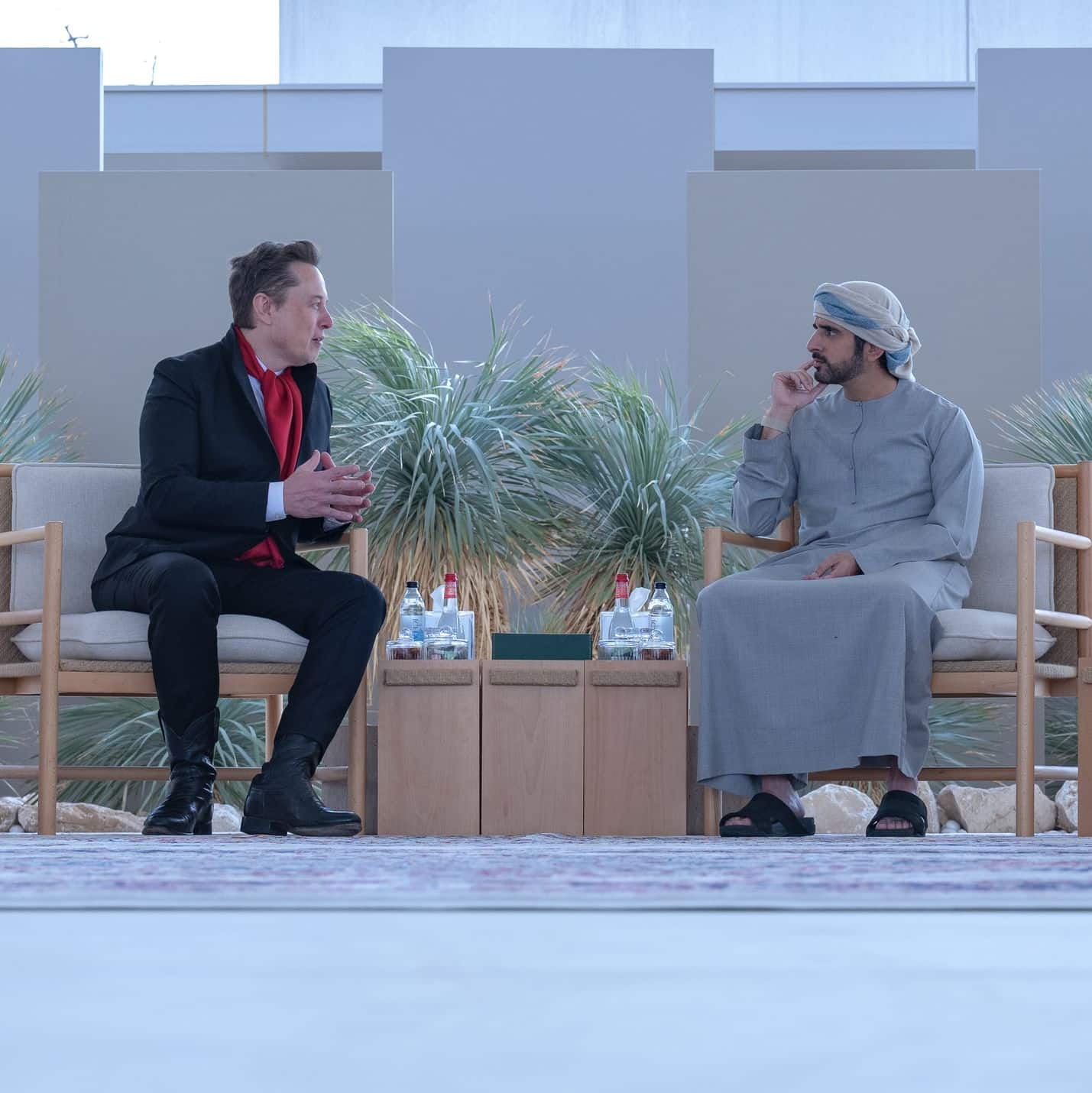 Dubai Crown Prince Hamdan Bin Mohammed Holds Meeting With Elon Musk