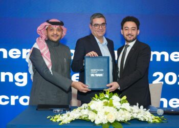 Yves Padrines, Chief Executive Officer of the Nemetschek Group, Muayad Simbawa, Managing Director of Nemetschek Arabia, and Shaikh Mohammed Ahmed, Managing Director, Ingram Micro KSA