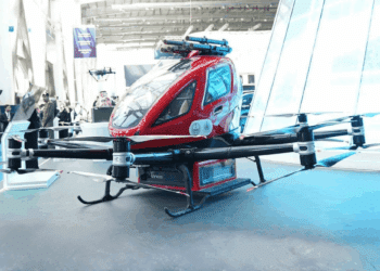 Civil Defense Displays Firefighting Aircraft at World Defense Show 2026