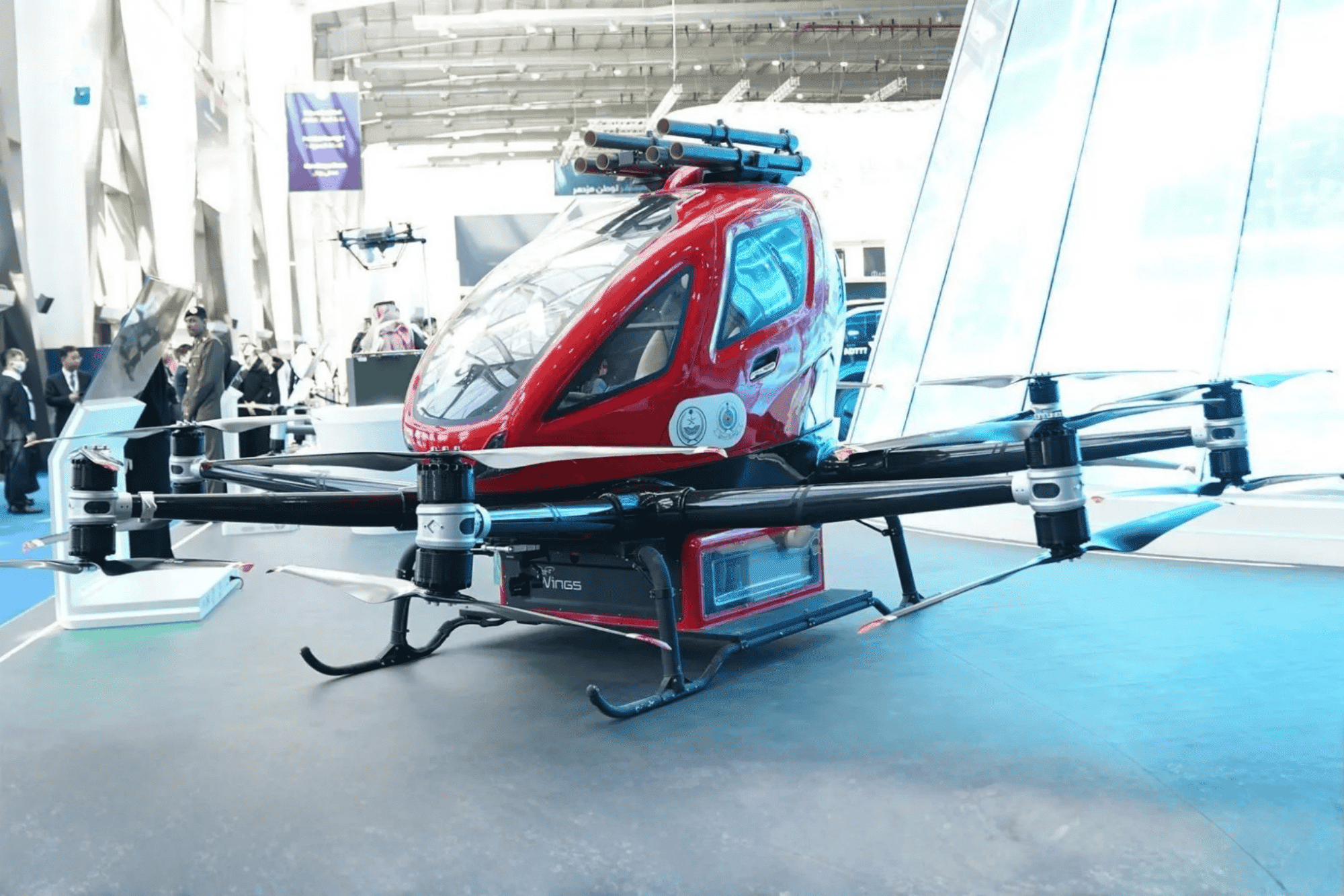 Civil Defense Displays Firefighting Aircraft at World Defense Show 2026