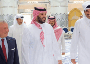 HRH the Crown Prince Holds Meeting with Jordanian King and Qatari Amir