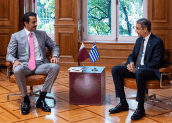 HH The Amir Sheikh Tamim, Greek Prime Minister Hold Talks In Athens