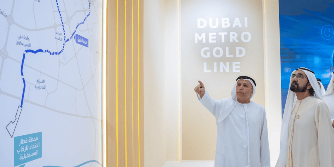 Mohammed bin Rashid Al Maktoum approves the Dubai Metro Gold Line, a 42-kilometre fully underground project set to expand the emirate’s transport network and enhance connectivity across Dubai.