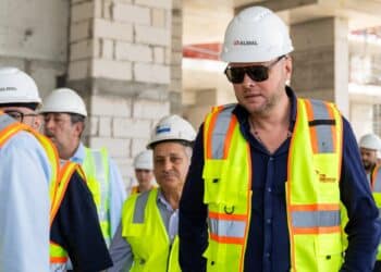 Dmitriy Starovoitov, Founder of Almal Real Estate Development, inspecting ongoing construction progress on site