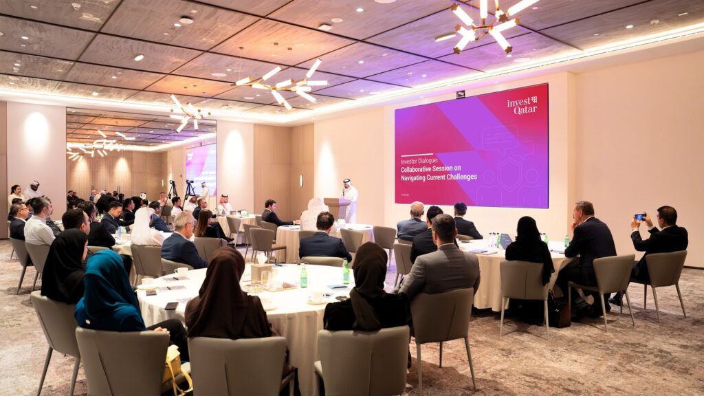 Sheikh Ali Alwaleed Al-Thani delivers opening remarks, highlighting the resilience of Qatar’s business ecosystem and the importance of strong public-private collaboration.