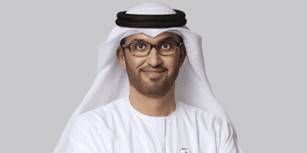Dr. Sultan Ahmed Al Jaber addressing ADNOC Drilling shareholders following approval of the $1 billion 2025 dividend and a 5% minimum increase for 2026